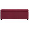 vidaXL Banc avec compartiment de rangement 116 cm Bordeaux Polyester