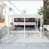 vidaXL Table de jardin blanc 159,5x82,5x110 cm bois massif de pin