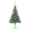 vidaXL Arbre de No&euml;l artificiel pr&eacute;-&eacute;clair&eacute;/boules 150 cm 380 branches