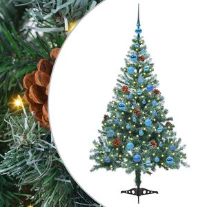 vidaXL Sapin de No&euml;l artificiel avec 150 LED Vert 150 cm PVC et Acier