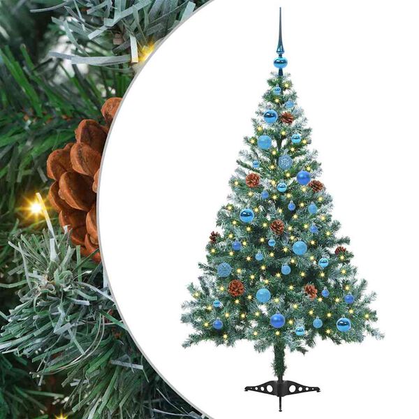 vidaXL Sapin de No&euml;l artificiel avec 150 LED Vert 150 cm PVC et Acier
