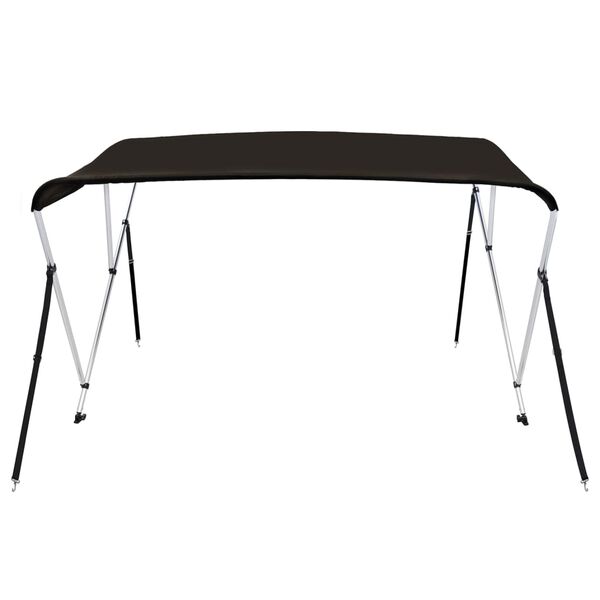 vidaXL Auvent bimini à 3 arceaux noir 183x180x137 cm