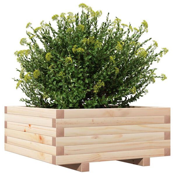 vidaXL Jardinière 60x60x26,5 cm bois de pin massif