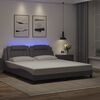 vidaXL Cadre de lit Viana avec LED sans matelas gris 180x200 cm