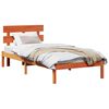 vidaXL Cadre de lit Marron 90 x 200 cm Bois de pin massif