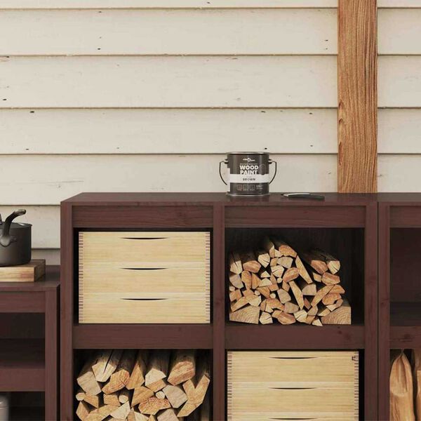 vidaXL Peinture pour bois Marron 16,5 x 16,5 x 15,9 cm