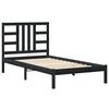 vidaXL Cadre de lit sans matelas noir 100x200 cm bois massif