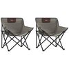 vidaXL Chaise de camping avec poche pliable lot de 2 gris