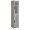 vidaXL Buffet haut Sonoma gris 34,5x34x180 cm Bois d'ing&eacute;nierie