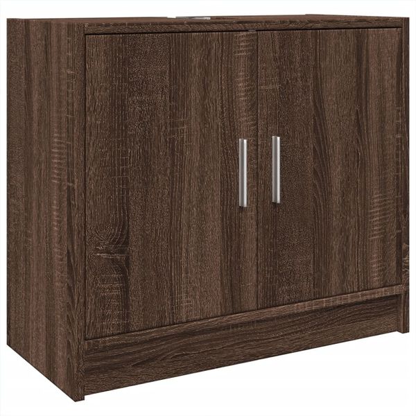 vidaXL Armoire d'&eacute;vier ch&ecirc;ne marron 63x29x55 cm bois d'ing&eacute;nierie