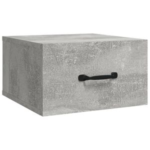 vidaXL Table de chevet murale Gris b&eacute;ton 35x35x20 cm