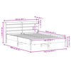 vidaXL Cadre de lit sans matelas 140x190 cm bois de pin massif