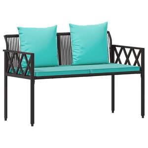 vidaXL Bancs d'ext&eacute;rieur 2 -Seater 116 x 56 x 75 cm polyrotin