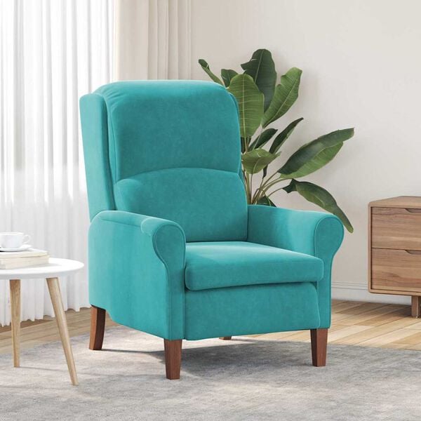 vidaXL fauteuil Turquoise 76 x 94 x 102 cm Velours
