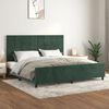 vidaXL Cadre de lit sans matelas vert fonc&eacute; 200x200 cm velours