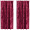 vidaXL Rideaux en velours 2 pcs Rouge bordeaux 175 x 140 cm Velours