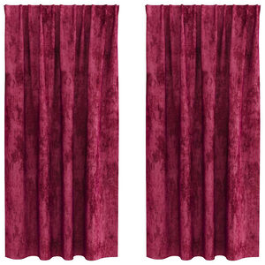 vidaXL Rideaux en velours 2 pcs Rouge bordeaux 175 x 140 cm Velours