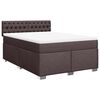 vidaXL Sommier &agrave; lattes de lit avec matelas Marron fonc&eacute; 140x190 cm