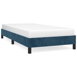 vidaXL Cadre de lit sans matelas bleu fonc&eacute; 100x200 cm velours