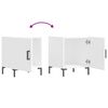 vidaXL Tables de chevet 2 pcs blanc 40x40x50 cm bois d&rsquo;ing&eacute;nierie