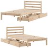 vidaXL Cadre de lit sans matelas 90x200 cm bois de pin massif