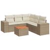 vidaXL Salon de jardin avec coussins 6 pcs beige r&eacute;sine tress&eacute;e
