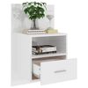 vidaXL Tables de chevet murales 2 pcs Blanc brillant