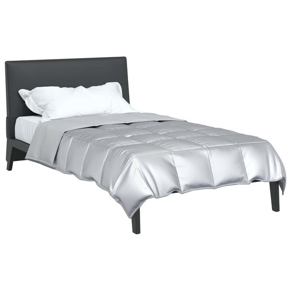 vidaXL Duvet d'&eacute;t&eacute; simple Argent&eacute; 220 x 135 cm Satin et Microfibre