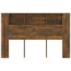 vidaXL Armoire de tête de lit chêne fumé 160x18,5x104,5 cm