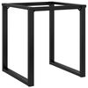 vidaXL Pieds de table &agrave; manger cadre en O 70x70x73 cm acier