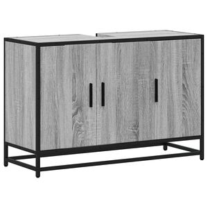 vidaXL Armoire de lavabo de salle de bain sonoma gris 90x33x60 cm