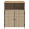 vidaXL Armoire Beige 70 x 50 x 87 cm Polyester et Roly Ratten
