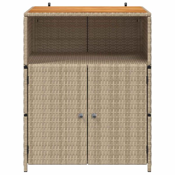 vidaXL Armoire Beige 70 x 50 x 87 cm Polyester et Roly Ratten