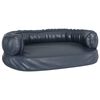 vidaXL Lit pour chien ergonomique Mousse Bleu fonc&eacute; 60x42cm Similicuir