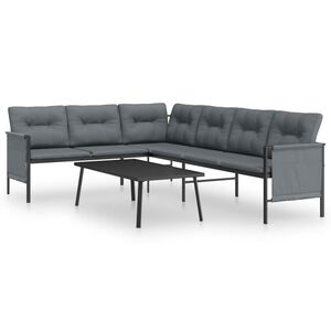 vidaXL Salon de jardin 2 pcs anthracite acier