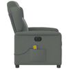 vidaXL Fauteuil inclinable de massage &eacute;lectrique gris fonc&eacute; tissu