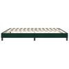 vidaXL Cadre de lit sans matelas vert fonc&eacute; 180x220 cm velours