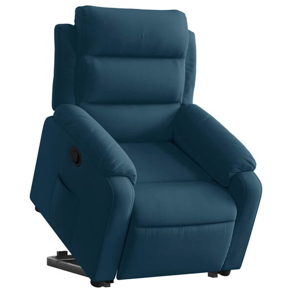 vidaXL Fauteuil inclinable bleu velours