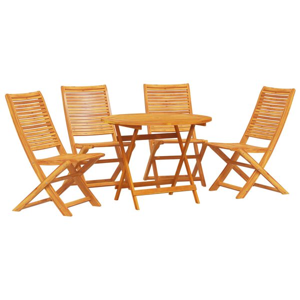 vidaXL Ensemble de salle &agrave; manger pour jardin 5 pcs Marron
