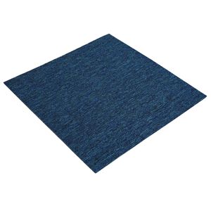 vidaXL Carreau de tapis Bleu 50 x 50 cm 20 pc PP et Bitume