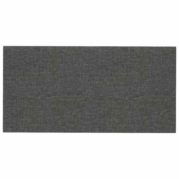 vidaXL T&ecirc;te de lit murale 12 pcs Gris fonc&eacute; 30 x 15 cm tissu