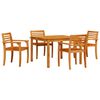 vidaXL Ensemble de salle &agrave; manger pour jardin 5 pc Marron