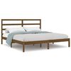 vidaXL Cadre de lit Marron miel Bois massif 180x200 cm Super King
