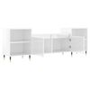 vidaXL Meuble TV Blanc brillant 160x35x55 cm Bois d'ingénierie