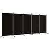 vidaXL Cloison de s&eacute;paration 5 panneaux Noir 433x180 cm Tissu