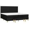 vidaXL Sommier &agrave; lattes de lit avec matelas Noir 200x200 cm Tissu