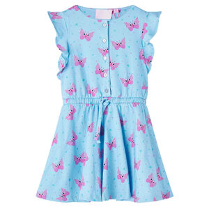 Robe pour enfants avec boutons sans manches bleu 104