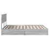 vidaXL Lit de Rangement Gris Sonoma 140 x 200 cm Bois d'ing&eacute;nierie