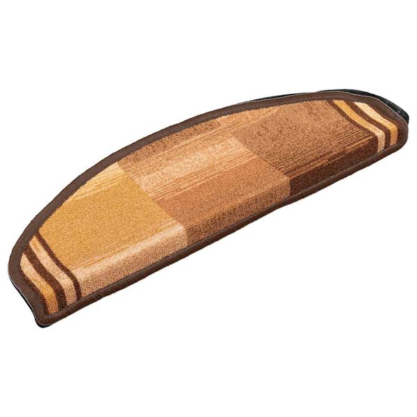 vidaXL Tapis d'escalier autoadhésifs 5 pcs 65x21x4 cm Marron