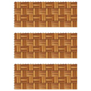 vidaXL Kit de tuiles de plancher en acacia 30 x 30 cm 30 pcs